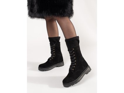 Vysoké workery z kůže Artiker (Velikost 37.5)