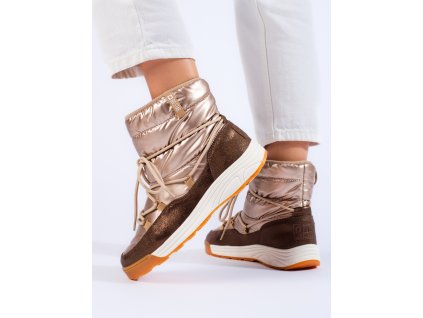 Krátké zlaté sněhule BIG STAR KK274276 (Velikost 37.5)