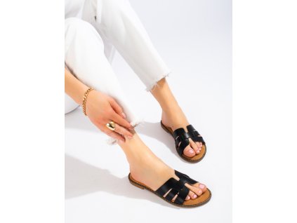 Klasické dámské černé pantofle (Velikost 37.5)