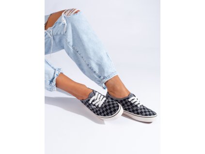 Černo-šedé kárované tenisky (Velikost 37.5)