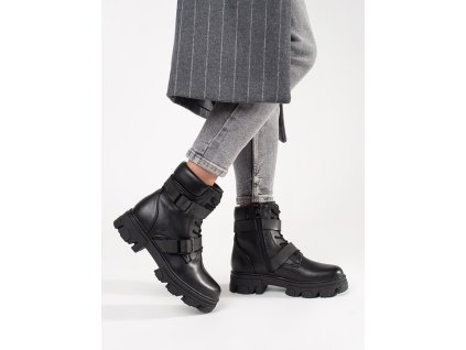 Workery s černými přezkami (Velikost 37.5)