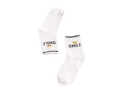 Dětské ponožky  světle šedé Smile (Velikost 24-27)