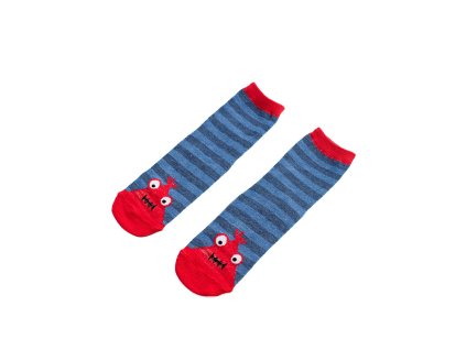 Dětské ponožky  pruhované příšerky (Velikost 19-22)