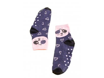 Dívčí protiskluzové ponožky Shelovet modré pandy
