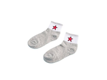 Dětské ponožky  šedé s hvězdou (Velikost 28-31)