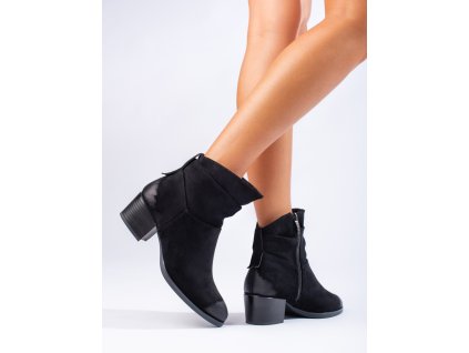 Nazouvací kotníkové dámské boty Potocki černé (Velikost 37.5)