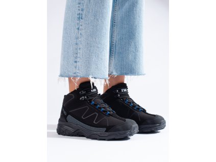 Dámská sportovní treková obuv s vysokým svrškem DK černá (Velikost 37.5)