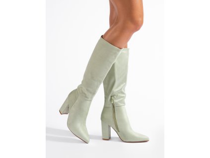 Dámské kozačky  z ekologického semiše (Velikost 37.5)