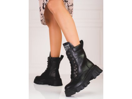 Dámské šněrovací workery s chráničem špičky (Velikost 37.5)