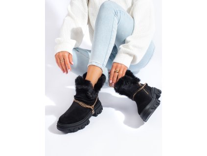 Dámské semišové kotníkové boty na platformě (Velikost 37.5)