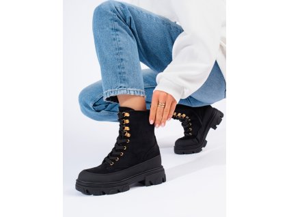 Dámské černé workery na platformě Potocki (Velikost 37.5)