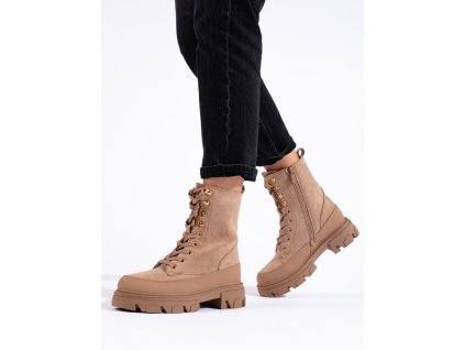 Dámské workery na platformě Potocki béžové (Velikost 37.5)