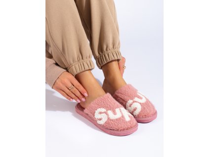 Dámské teplé růžové pantofle (Velikost 37.5)