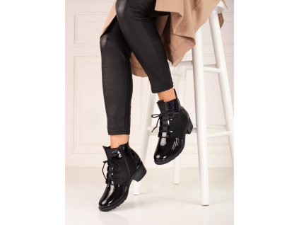 Elegantní šněrovací kotníkové boty  dámské (Velikost 37.5)