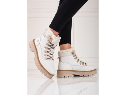 Bílé dámské trapery (Velikost 37.5)