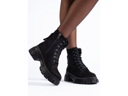 Dámské semišové kotníkové boty na platformě T.SOKOLSKI (Velikost 37.5)