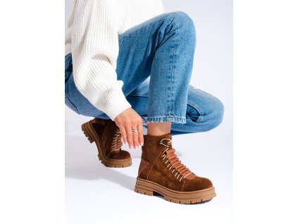 Hnědé boty  z přírodní kůže (Velikost 37.5)