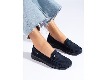 Mokasíny dámské  lehké tmavě modré (Velikost 37.5)