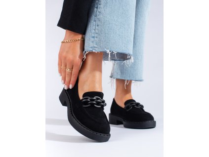 Dámské mokasíny Potocki semišové černé (Velikost 37.5)