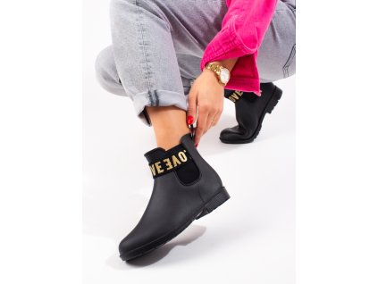 Dámské černé nízké holínky (Velikost 37.5)