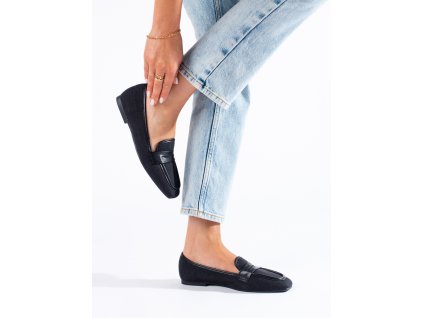 Dámské elegantní mokasíny černé (Velikost 37.5)