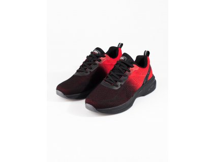 Pánská černo-červená textilní sportovní obuv DK