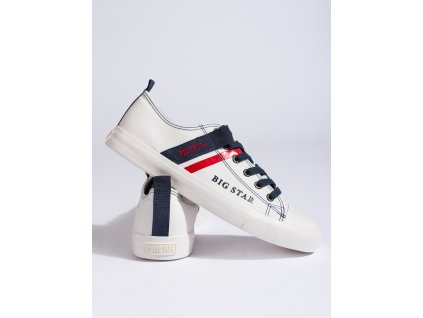 Bílé pánské tenisky z eko kůže BIG STAR LL174005 (Velikost 40.5)