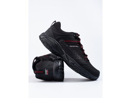 Pánské trekové boty na silné podrážce DK černo-červené (Velikost 40.5)