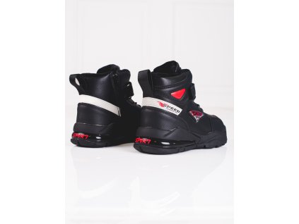 Šněrovací zateplené chlapecké boty  černé (Velikost 36)