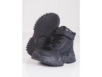 Chlapecké kotníkové boty zateplené  černé (Velikost 36)