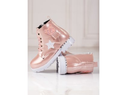 Dívčí kotníkové boty  růžové (Velikost 36)