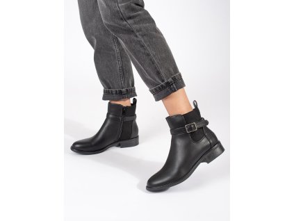 Klasické černé dámské kotníkové boty (Velikost 36)