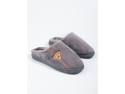 Teplé šedé pánské pantofle (Velikost 40-41)