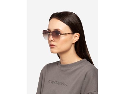 Elegantní sluneční brýle hnědé