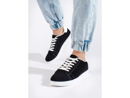 Černé semišové dámské tenisky (Velikost 36)