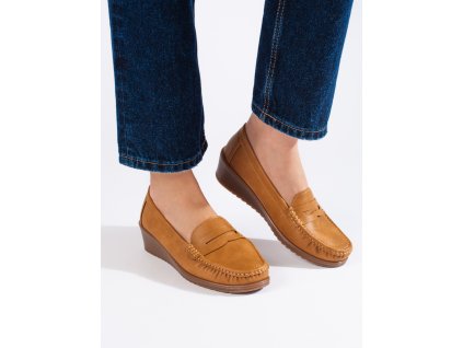 Mokasíny dámské hnědé (Velikost 36)
