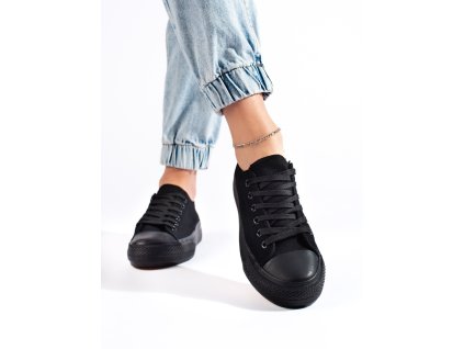 Černé dámské tenisky na platformě (Velikost 36)