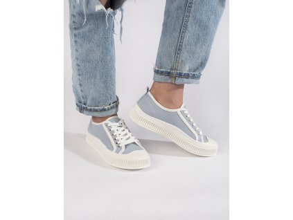 Světle modré dámské tenisky na platformě (Velikost 36)