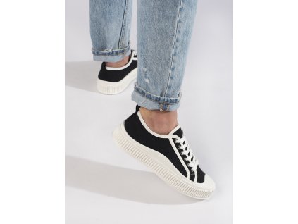 Černé dámské tenisky na platformě (Velikost 36)