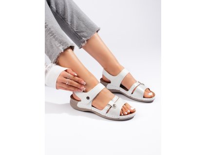 Pohodlné dámské sandály bílé (Velikost 36)