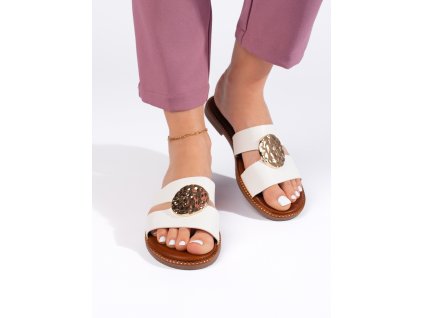 Elegantní dámské nazouváky bílé (Velikost 36)