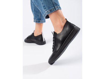 Černé dírkované dámské tenisky (Velikost 36)