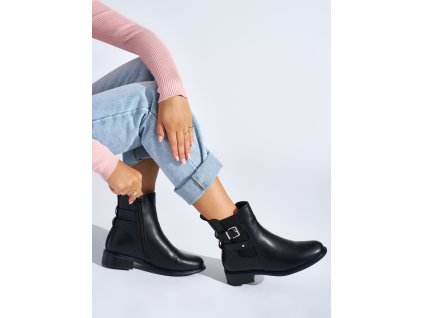Černé dámské kotníkové boty (Velikost 36)