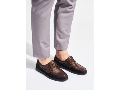 Pánské hnědé polobotky šněrovací (Velikost 40)