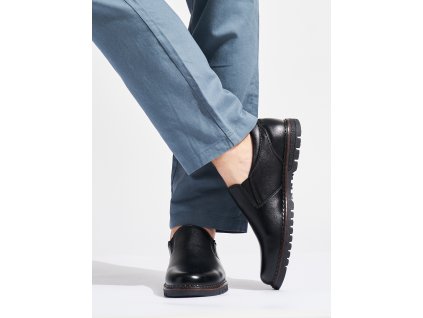 Pánské černé polobotky nazouvací (Velikost 40)