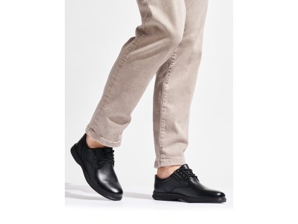 Pánské černé polobotky šněrovací (Velikost 40)