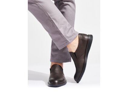 Pánské hnědé polobotky