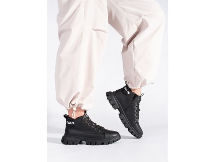 Dámské šněrovací boty Sergio Leone černé (Velikost 36)