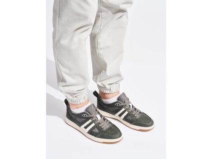 Šedé sportovní boty z eko kůže (Velikost 40)