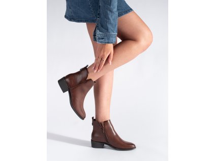 Hnědé nízké kotníkové dámské boty Sergio Leone (Velikost 36)